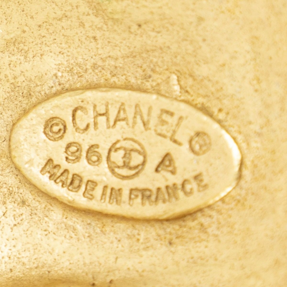Chanel CC Logo Round Clip Type Earrings Gold Plated — view 3