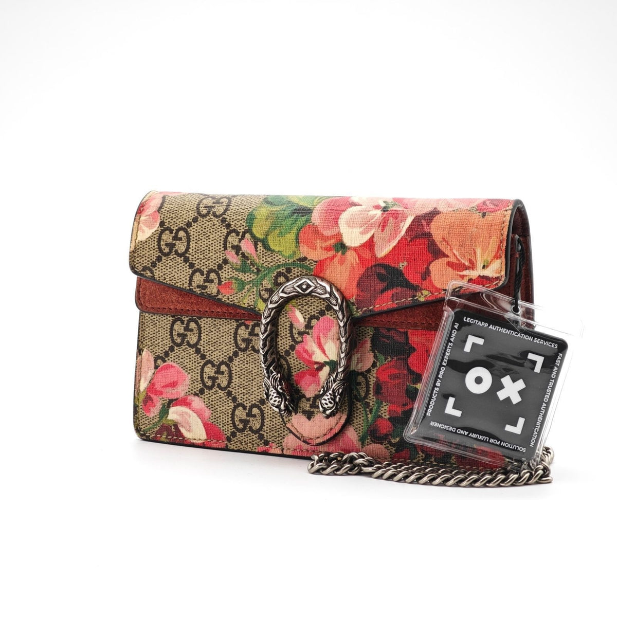 Gucci Dionysus GG Blooms Super Mini Bag 2-Way Clutch Flower Beige