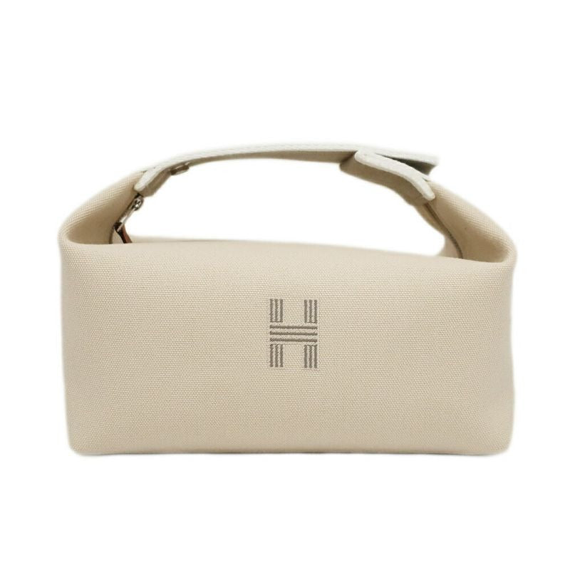 Hermes Brid A Black PM Handbag Natural Silver Hardware Cotton Pouch — view 2