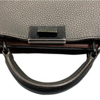 Fendi 7 Va530 Peekaboo Icyou Small 2-Way Shoulder Bag Calf Leather Gray — view 5