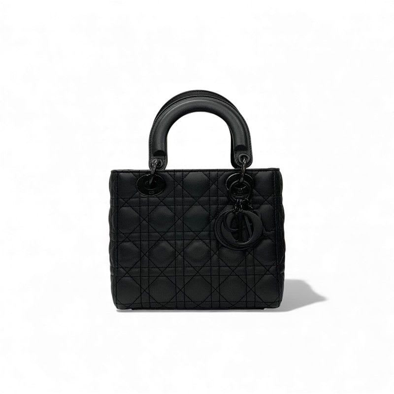 Christian Dior Bag Shoulder Black Lady My ABCDior Small Cannage Ultra