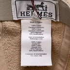 Hermes Cap Davis Yacht Cotton L Hat Sable — view 9