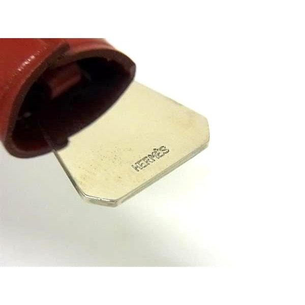 Hermes Mini Clochette Leather Silver Bag Charm Key Holder Brown — view 3
