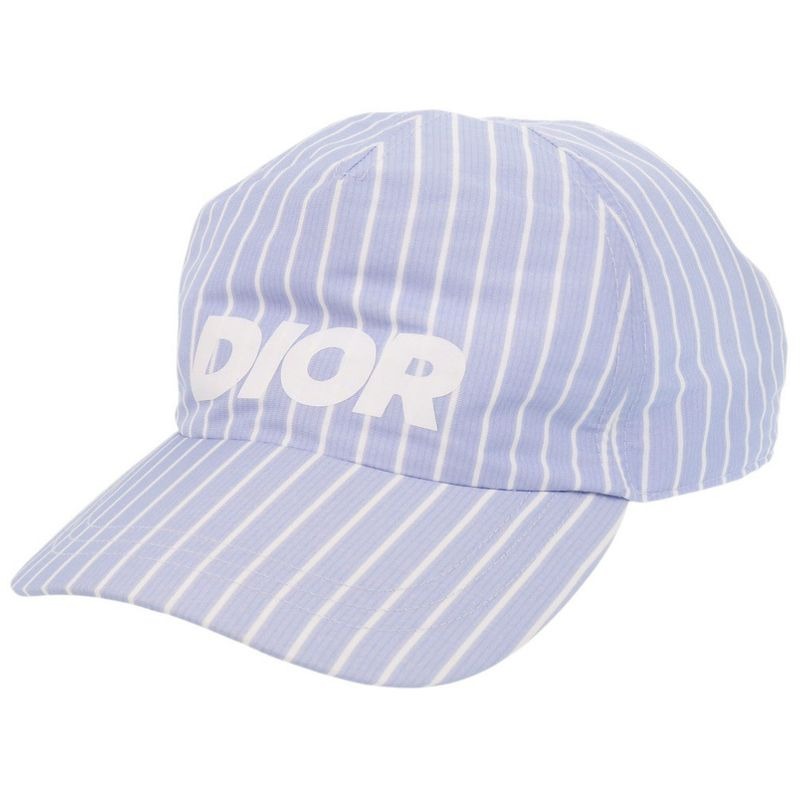 Christian Dior Baseball Cap Striped 483 C900 Ab067 Blue Hat 0523