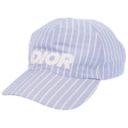 Christian Dior Baseball Cap Striped 483 C900 Ab067 Blue Hat 0523