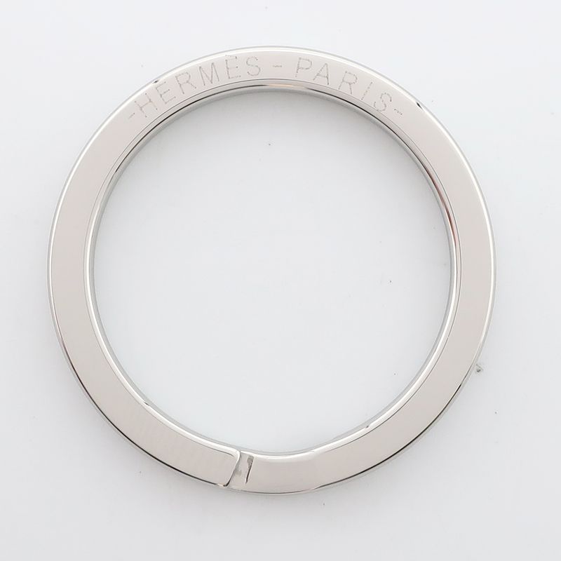 Hermes Key Ring Holder H Logo Silver Accessories Small Items — view 9