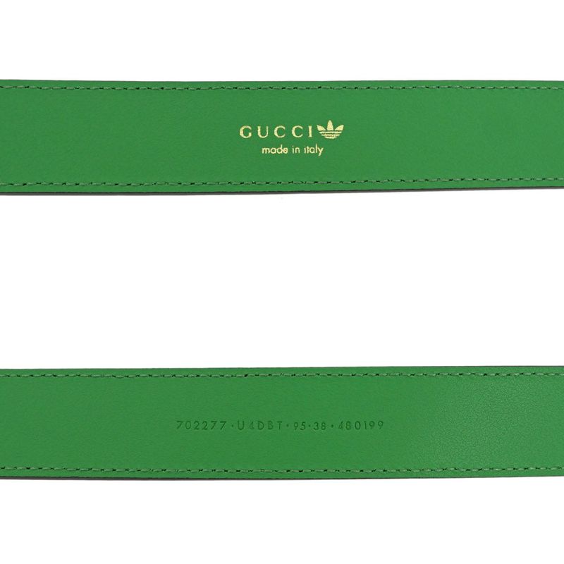 Gucci Adidas Belt Green Gold Hardware 95 cm — view 7