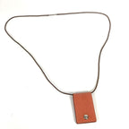 Hermes Necklace Photo Case Pendant Leather Pink — view 3