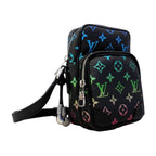 Louis Vuitton Shoulder Bag Monogram Iridescent Amazon NM Noir — view 2