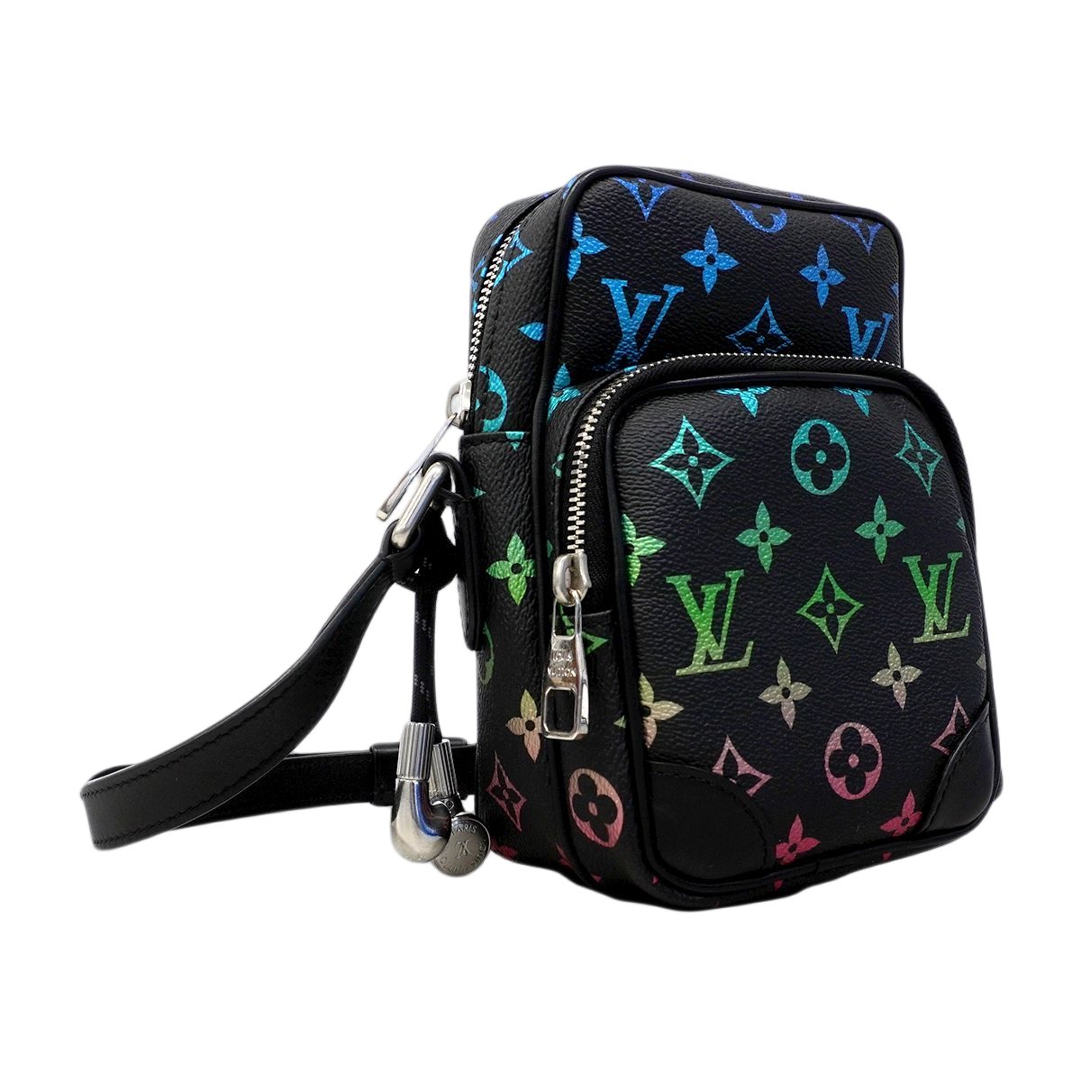 Louis Vuitton Shoulder Bag Monogram Iridescent Amazon NM Noir — view 2