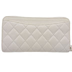 Chanel Zip Around Quilted Caviar Leather White — view 3