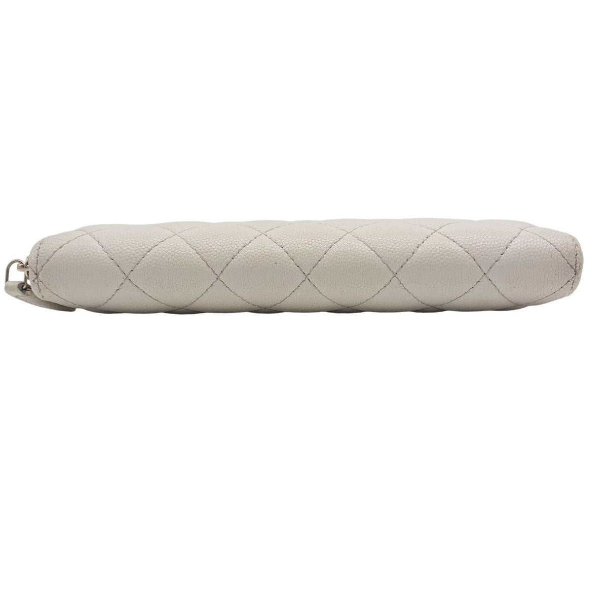 Chanel Zip Around Quilted Caviar Leather White — view 4