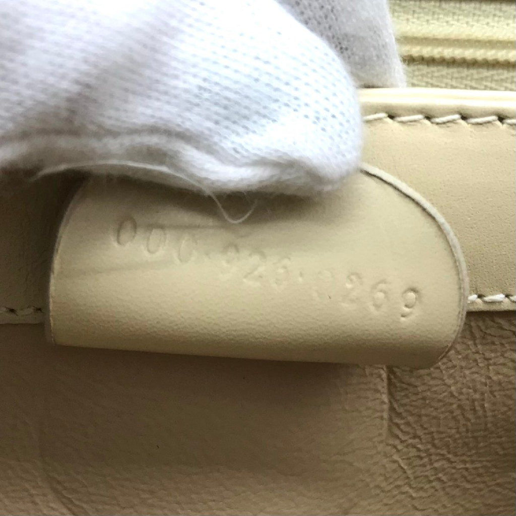 Gucci Vintage Leather Hand Bag Ivory — view 9