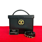 Chanel Coco Caviar Leather 2-Way Handbag Vanity Bag