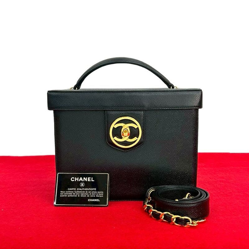 Chanel Coco Caviar Leather 2-Way Handbag Vanity Bag — view 2