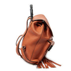 Gucci Bamboo Backpack Tassel Orange Grain Calfskin Leather — view 4