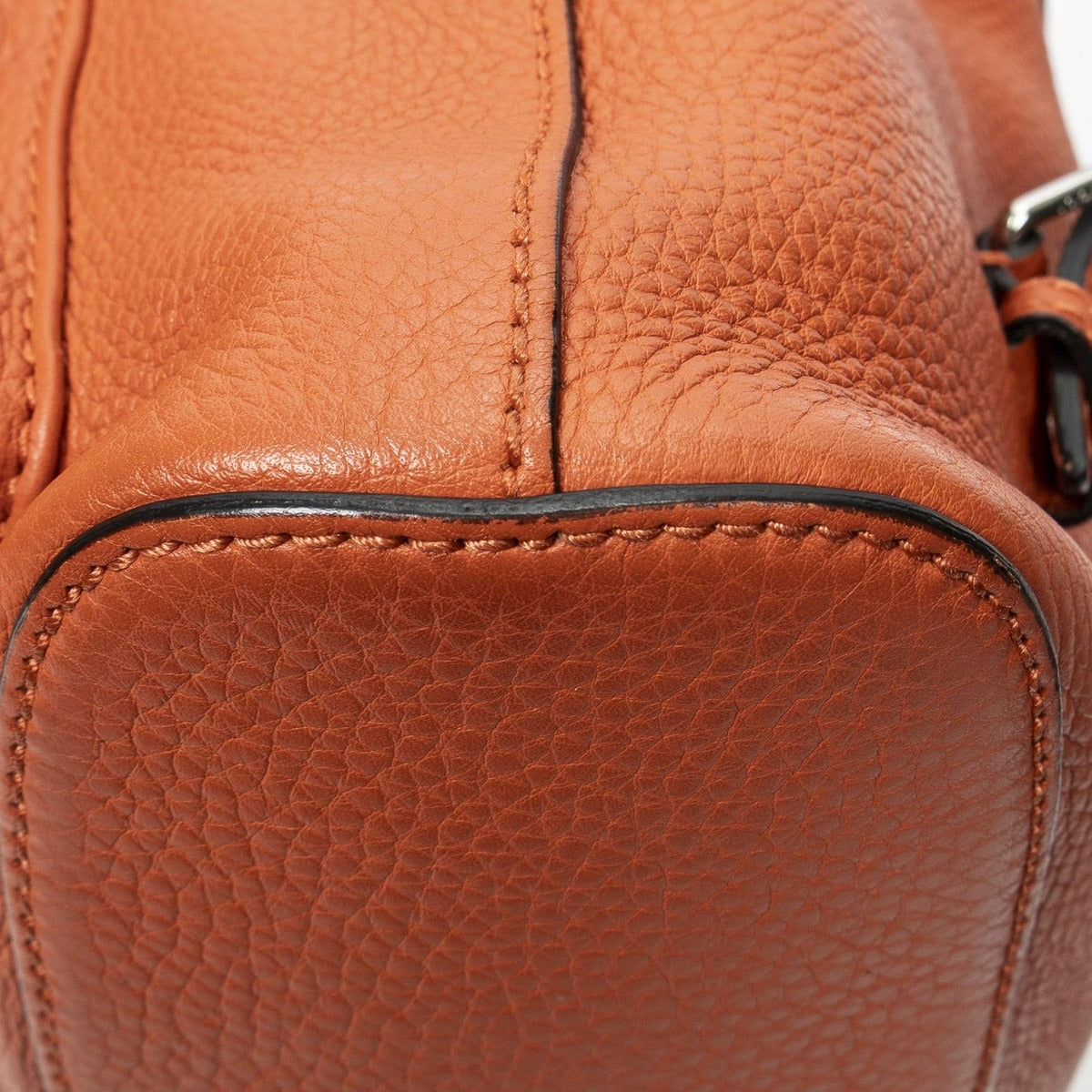Gucci Bamboo Backpack Tassel Orange Grain Calfskin Leather — view 8