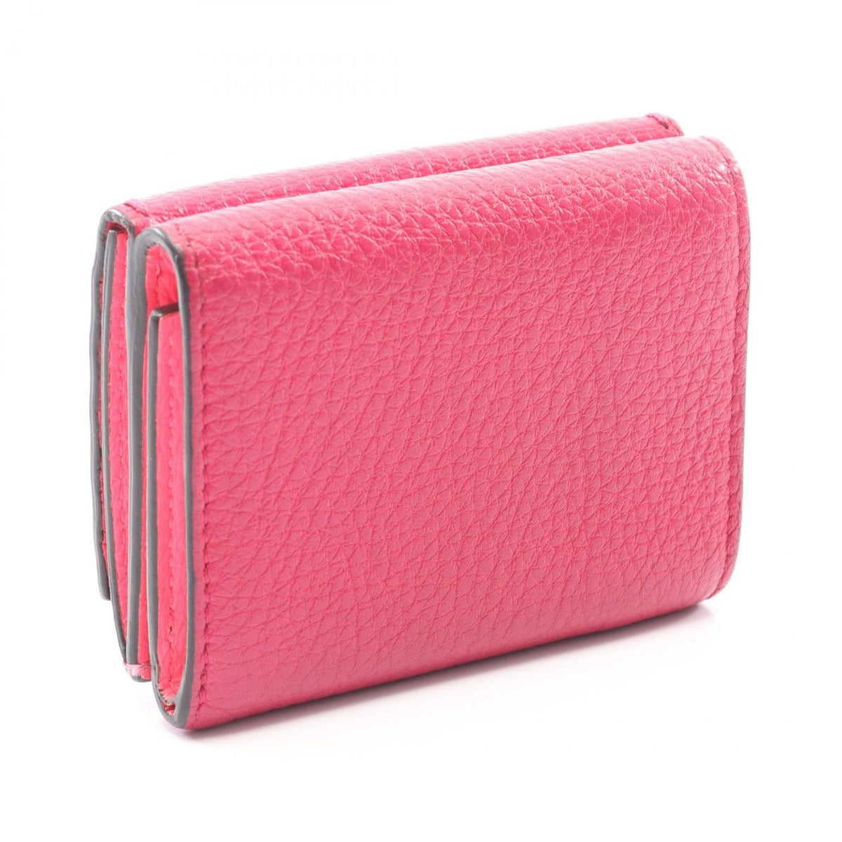 Fendi Trifold Wallet Selleria Pink Purple Leather — view 2