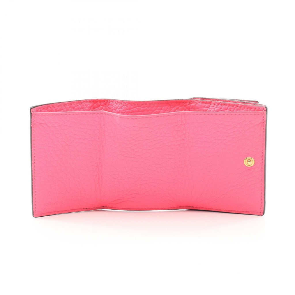 Fendi Trifold Wallet Selleria Pink Purple Leather — view 3