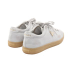 Prada Sneakers Triangle Logo Distressed Processing White Leather — view 2