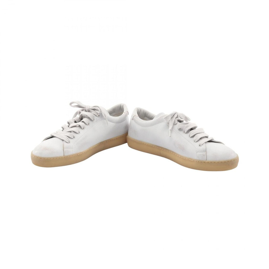 Prada Sneakers Triangle Logo Distressed Processing White Leather — view 3