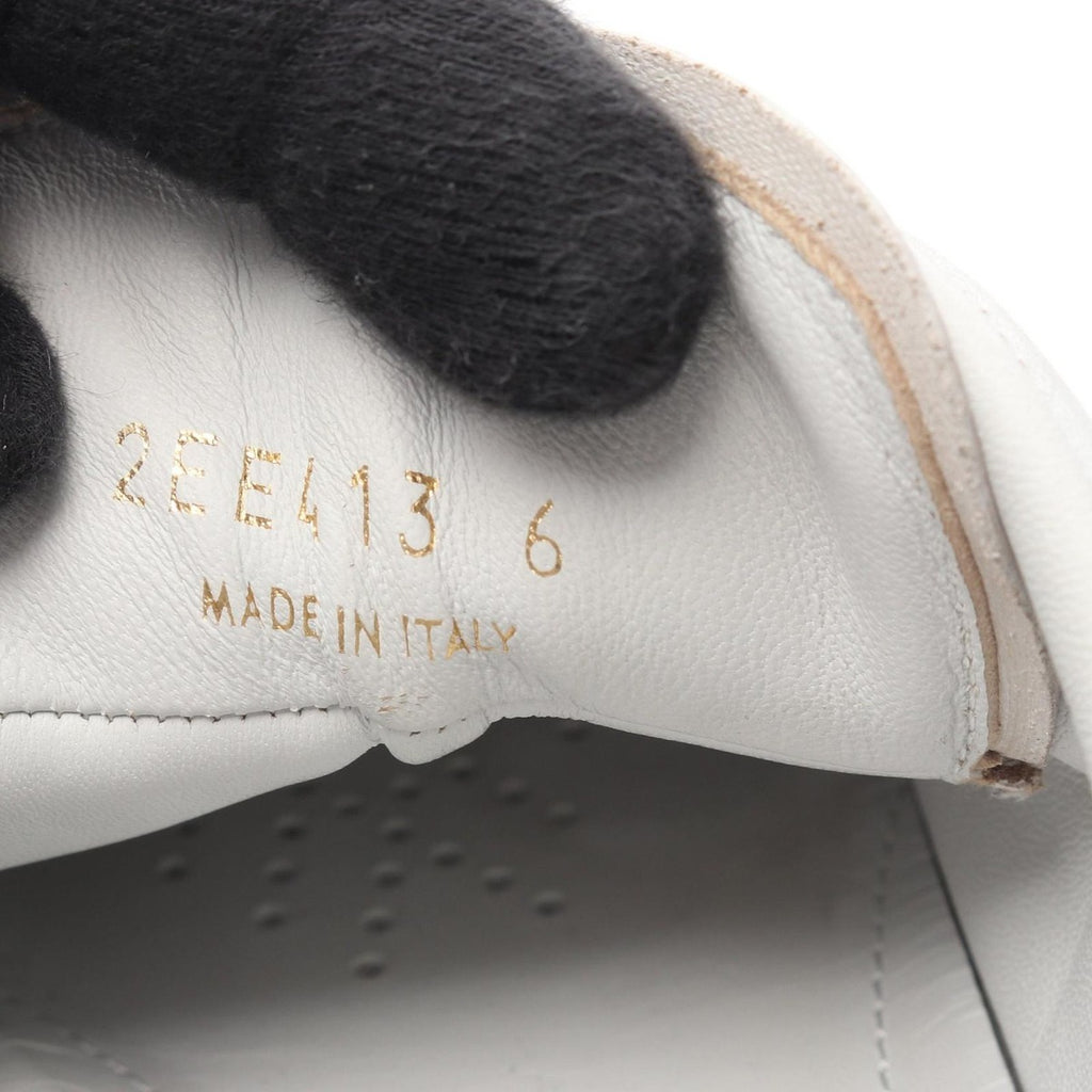 Prada Sneakers Triangle Logo Distressed Processing White Leather — view 7
