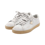 Prada Sneakers Triangle Logo Distressed Processing White Leather
