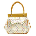 Louis Vuitton Satin Abelia Monogram Multicolor Leather Wood White Light Brown