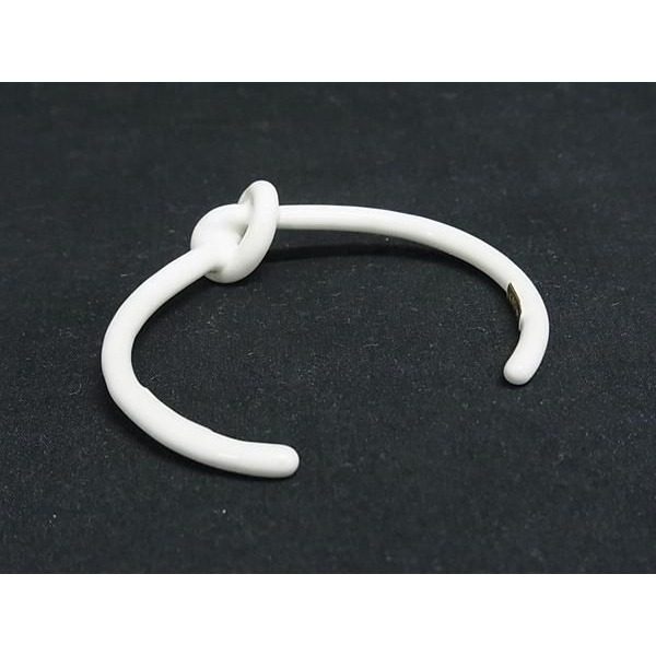 Celine Knot Bracelet Bangle White — view 2