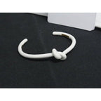 Celine Knot Bracelet Bangle White