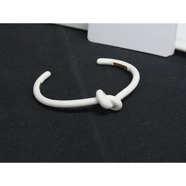 Celine Knot Bracelet Bangle White