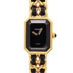 Chanel Premiere M Vintage Watch Black Gold