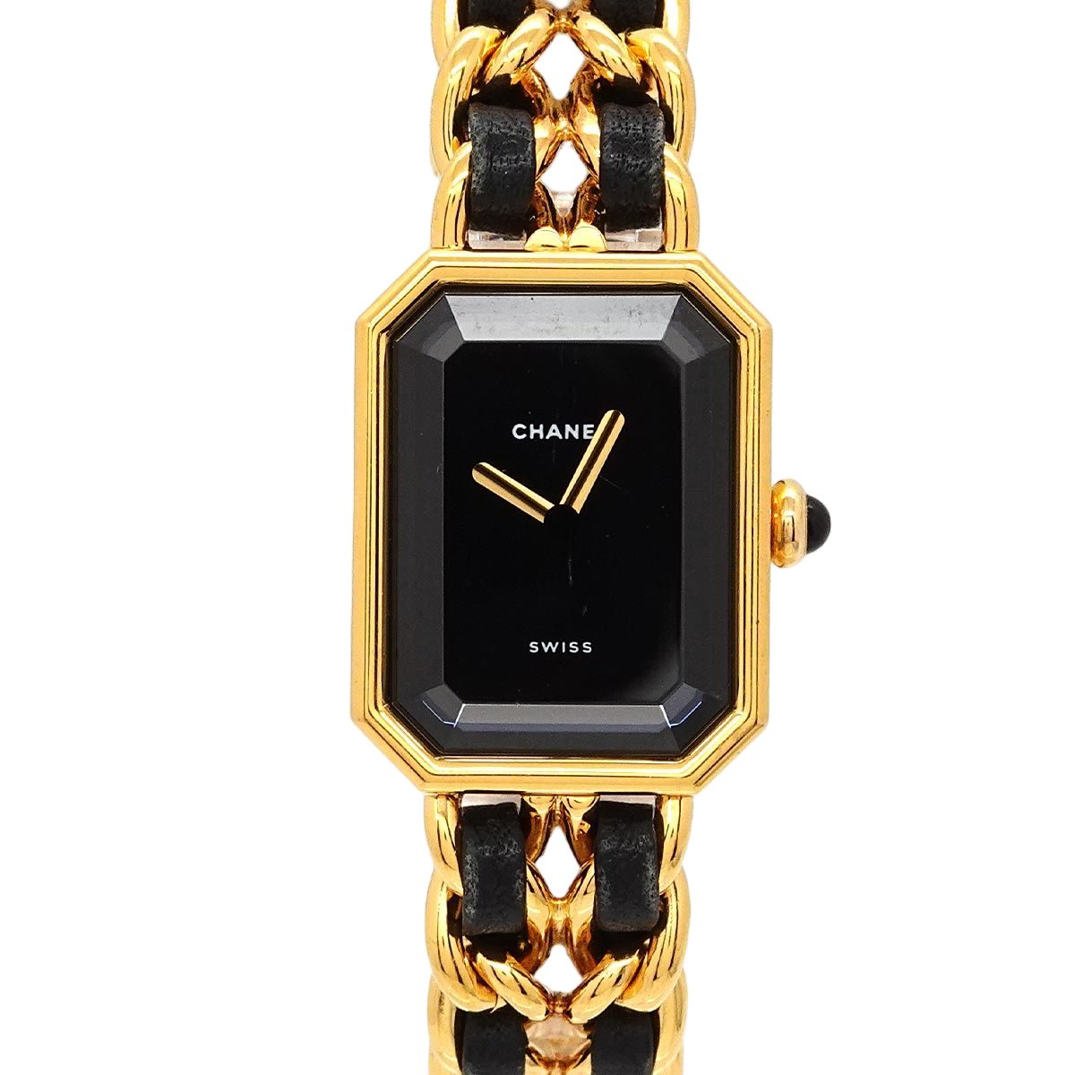Chanel Premiere M Vintage Watch Black Gold