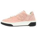 Chanel CC Logo Sneakers Shoes Low Cut Suede Leather