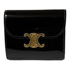 Celine Small Flap Wallet Triomphe Trifold Patent Leather