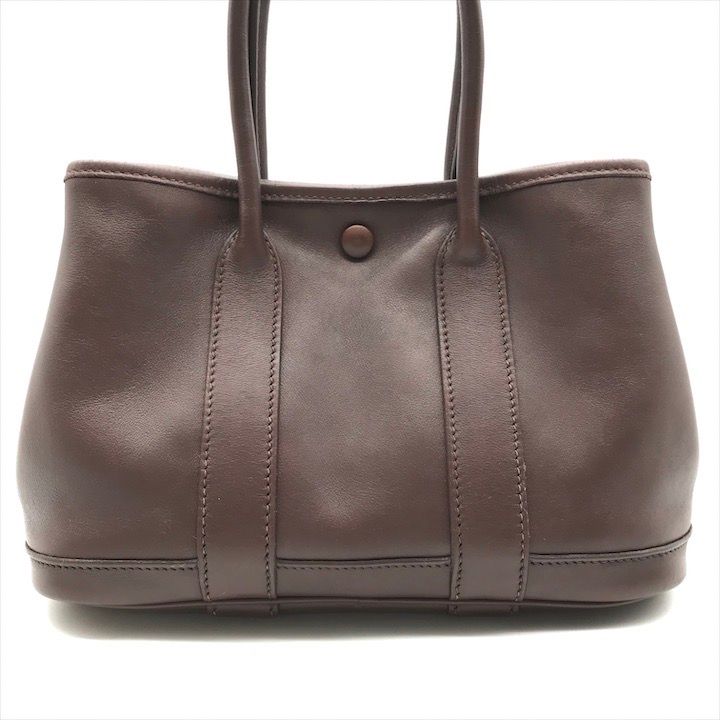Hermes Garden Party Ttp Mini Hand Bag Brown Leather — view 2