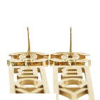 Chanel Earrings Gold Metal CC Logo Boy Plate — view 6
