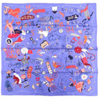 Hermes Carre 90 les Confess Ions Silk Multicolor Scarf 0262