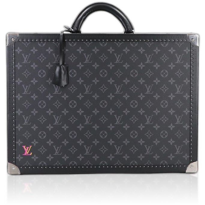 Louis Vuitton Monogram Eclipse Coteville 50 Personal Trunk Case Bag Black
