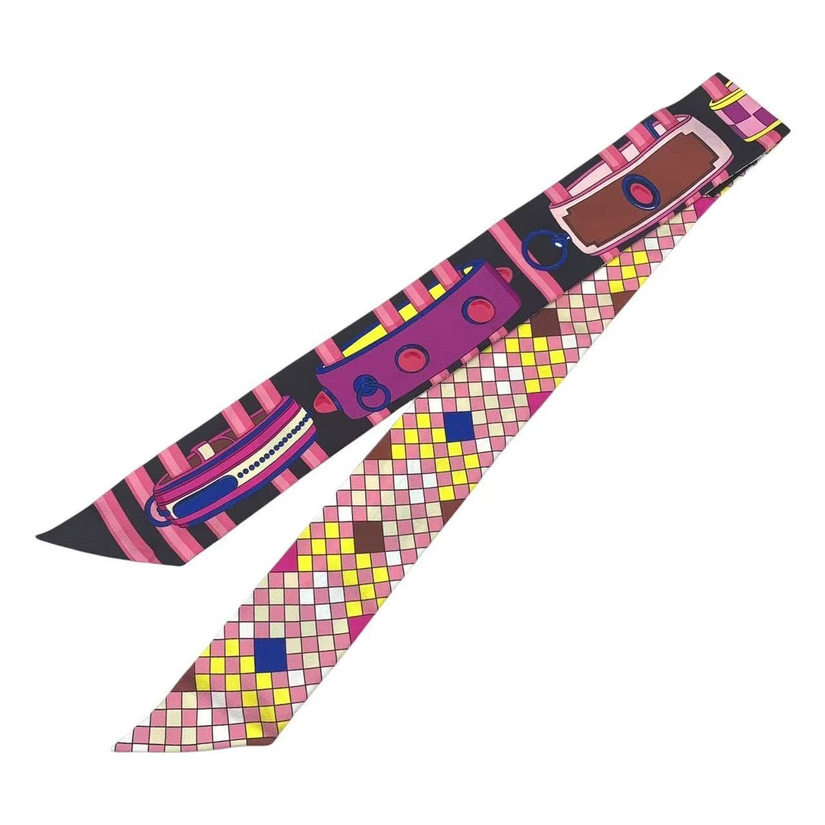 Hermes Collier de Chien Remix Scarf Silk Pink — view 2
