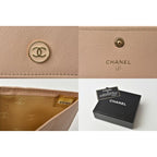 Chanel Foldable Wallet Double Hook Coco Mark Beige — view 7