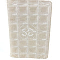 Chanel Notebook Cover Logo Nylon Canvas Beige
