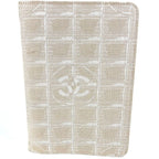 Chanel Notebook Cover Logo Nylon Canvas Beige