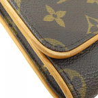 Louis Vuitton Monogram Pochette Twin GM Shoulder Bag Brown Marron — view 4