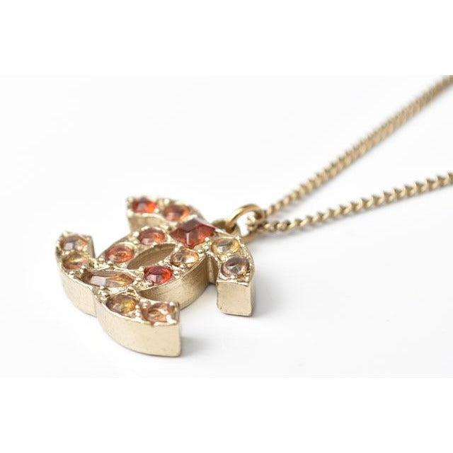 Chanel Coco Mark Rhinestone Red Vintage — view 3