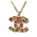 Chanel Coco Mark Rhinestone Red Vintage