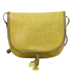 Loewe Anagram Shoulder Bag Pochette Leather Camel Outside