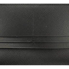 Prada Saffiano Triang Leather Triangle Logo Bifold Wallet Qhh Black — view 5