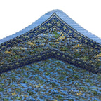 Hermes Scarf Pleated Silk Chasse en Inde Indian Hunting Blue — view 5
