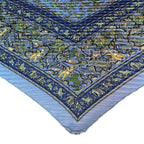 Hermes Scarf Pleated Silk Chasse en Inde Indian Hunting Blue — view 6